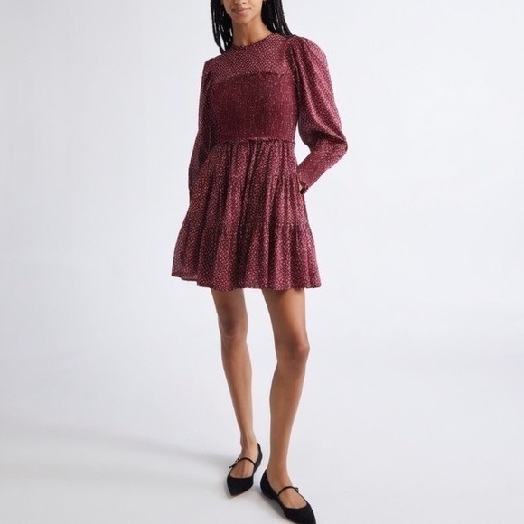 Mille Dresses & Skirts - Mille Resort Travel Maeve‎ Scarf Print Long Sleeve Romantic Dress NWT XXS